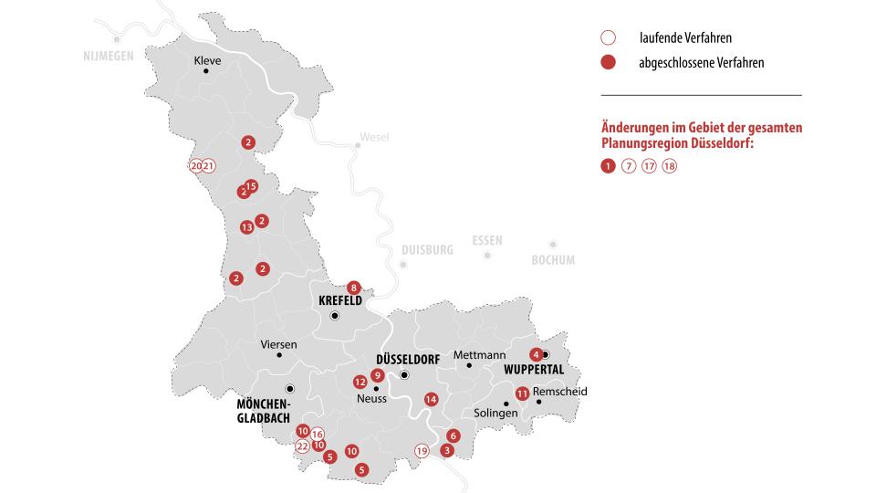 Regionalplanänderungen (Übersichtskarte)